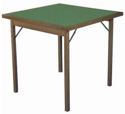 Da Gioco Quadrato Pieghevole 90x90 Cm In Legno Panno Verde D