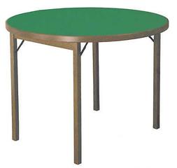Da Gioco Rotondo Pieghevole &Oslash;100 Cm In Legno Panno Verde De