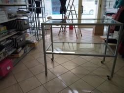 Da Negozio Rettangolare 60x120 Con 2 Ripiani In Cristallo Ar
