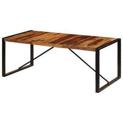 Pranzo Legno Massello Sheesham Cucina Anticato 200x100x75cm 