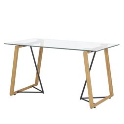 Da Pranzo Colore Legno Chiaro / Nero 140 X 80 Cm Tacoma