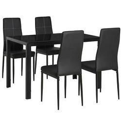 Da Pranzo Con 4 Sedie Imbottite Da Cucina Nero