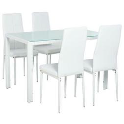 Da Pranzo Con 4 Sedie Imbottite Da Cucina Bianco