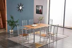 Da Pranzo Cucina 140x80x75h Cm 4 Sedie 38x40x89 Cm Legno Hw6