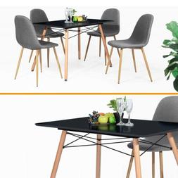 Da Pranzo/cucina Per 4-6 Persone,gambe In Legno,rettangolare