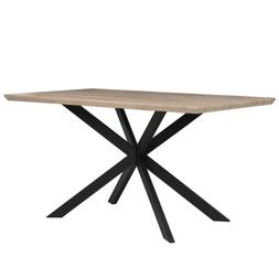 tavolo da pranzo in legno chiaro nero