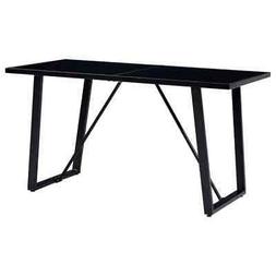 Da Pranzo Nero 140x70x75 Cm In Vetro Temperato Arredo Casa