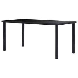 Da Pranzo Nero 160x80x75 Cm In Vetro Temperato Tavolino Tavo