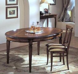 Da Pranzo Ovale All.160/210 Noce Intarsio Rombo In Acero Xso