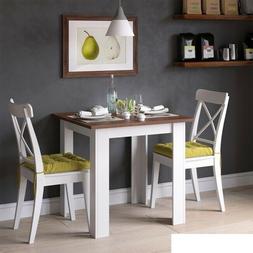 Da Pranzo Stile Rustico In Legno 80x76,6x80 Quadrata Bianco 
