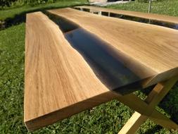 Da Salotto In Rovere E Resina Fum&egrave; Fatto A Mano