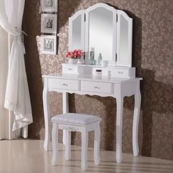 Da Trucco Specchiera Con Tri-ford Specchio Pieghevole Sgabel