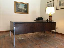 Da Ufficio In Legno Massello Di Palissandro E Acciaio Cromat