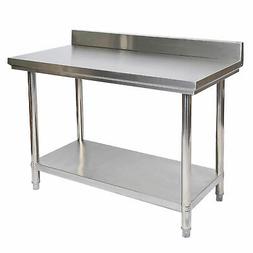 Di Lavoro In Acciaio Inox Con Bordo Di Protezione 120 X 60 X