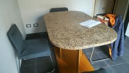 Di Marmo Grigio Con Base In Legno Massello Made In Italy