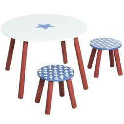 E 2 Sgabelli Rotondi Per Bambini 3-8 Anni Con Fantasia A Ste