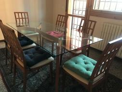 In Cristallo Senza Segni E Sedie In Ciliegio Tutto Ottimo St