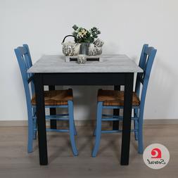 In Legno Massello Quadrato - 80x80x75 - Mod. Scindarella