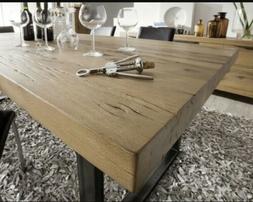 In Rovere Massello 6 Cm Gambe In Ferro 180 X 80 Stile Indust