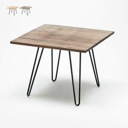 Industrial In Acciaio E Legno 80x80 Bar E Casa Hammer