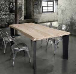 tavolo legno massello rovere naturale moderno