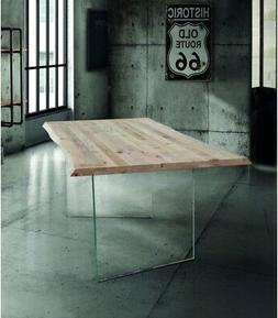 Moderno In Legno Massello Con Gambe In Vetro Spazio Casa Var