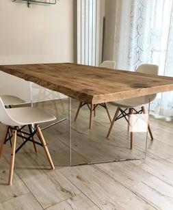 Odino In Legno Abete Gambe In Plexiglass Stile Moderno