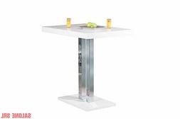 Palazzi 120x80x110h Mdf Laccato Bianco Lucido E Metallo Crom