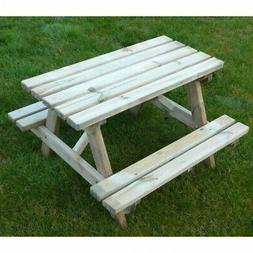 Picnic Per Bambini In Legno Panche Fisse 89x91 Cm. Solid Arr