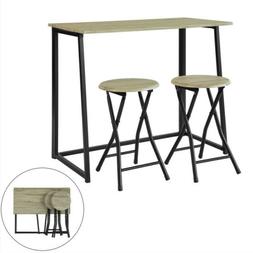 Pieghevole Con 2 Sgabelli Pieghevole Tavolo Salvaspazio,ogt1