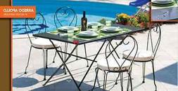 Pieghevole In Acciaio Verniciato Apollo 140x80,esterno,giard