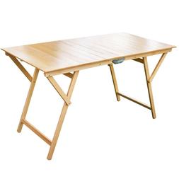 Pieghevole In Legno Colore Naturale 70x140cm H74 Giardino Ma