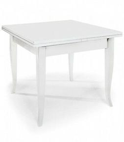 Quadrato Con Allunghe Piedi Sciabola Laccato Bianco Spazio C