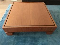 Quadrato Fatto Su Misura In Legno Massello Finitura Noce - 1