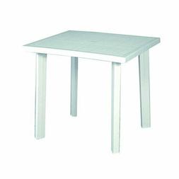 Quadrato Resina Week End Bianco Cm.80x80xh.72 Arredo Giardin