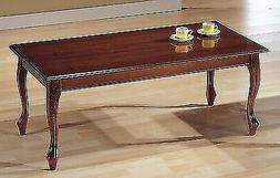 Rettangolare Basso Salotto Legno Massello