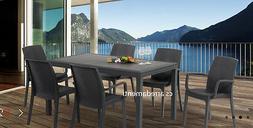 Rettangolare Da Esterno Giardino Poli Rattan 150x90 Bar Rist