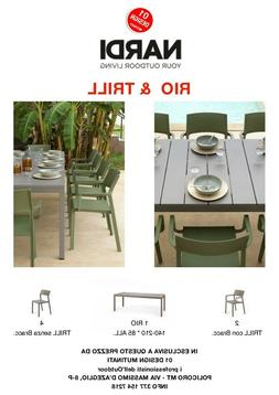 Rio Nardi Giardino 140-210 All. Con 6 Sedute Trill  Tortora