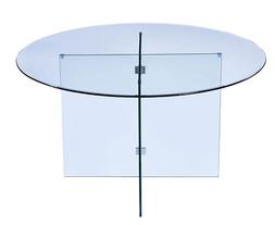 Rotondo Da Salotto Soggiorno Vetro Cristallo Curvato Design 