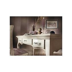 Scrivania Scrittoio Legno Massello Col Bianco Anticato