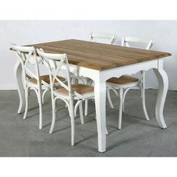 Shabby Chic 160x90 + 4 Sedie Cross Bianco Tavoli E Sedie Pro