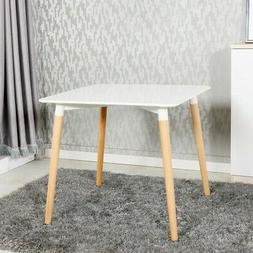 Soggiorno Quadrato Bianco In Legno E Polipropilene 80x80x75 