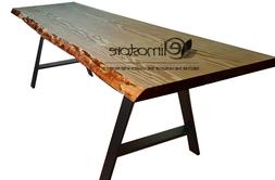 Table Fisso In Legno Massello Nodato Spessore 4,7 Cm Lungo 2