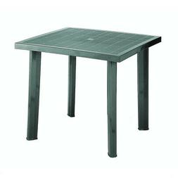 Tavolino In Plastica Resina Verde 80x75cm Da Giardino Per Es