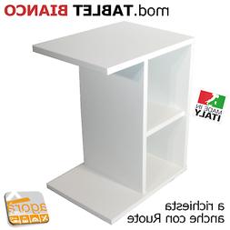 Tavolino Multiuso Table Bianco Servetto Letto Divano Pc Tabl
