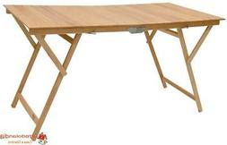 Tavolino Pieghevole In Legno Di Faggio Naturale 70x140 Cm Ca