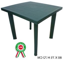 Tavolino Quadrato In Resina Di Plastica Verde Fiocco Per Est