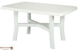 Tavolino Rettangolare In Resina Di Plastica Bianco Per Ester