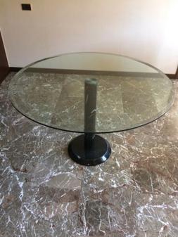 Tondo Cristallo Con Base Marmo