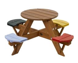 Tondo Da Picnic In Legno Trattato  Arredo X Bambini Giardini